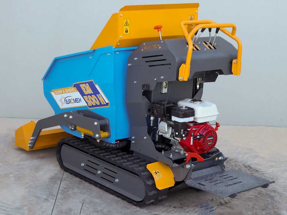 brouette motorisée euromech em500h dump & shovel benne dumper hydraulique 500 kg avec pelle brouette motorisée euromech em500h dump & shovel benne dumper hydraulique 500 kg avec pelle