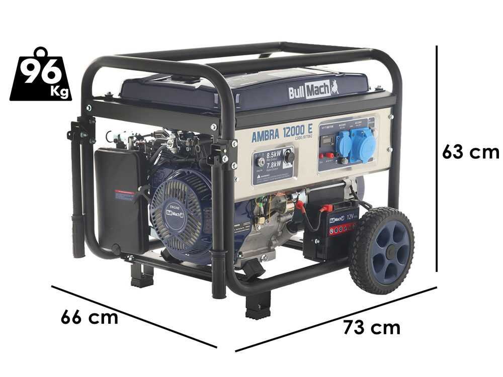 bullmach ambra 12000 e groupe électrogène 8.5 kw monophasé version sur chariot