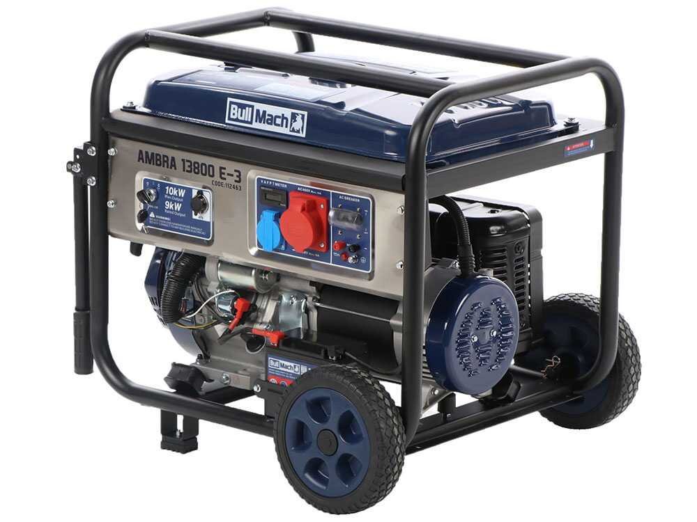 bullmach ambra 13800 e 3 groupe électrogène sur chariot à essence avec avr 10 kw continue 9 kw triphasé + ats - Machines territoires bullmach ambra 13800 e 3 groupe électrogène sur chariot à essence avec avr 10 kw continue 9 kw triphasé + ats