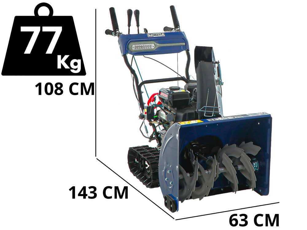 bullmach bm 61 lte fraise à neige thermique à chenilles loncin h200
