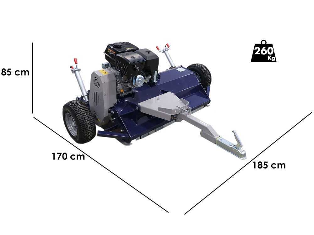 bullmach pan 120 l tondeuse débroussailleuse pour quad loncin g420fd