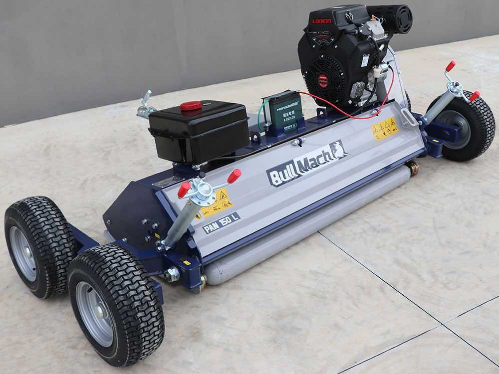 bullmach pan 150 l tondeuse débroussailleuse tractée pour quad loncin lc2v80fd