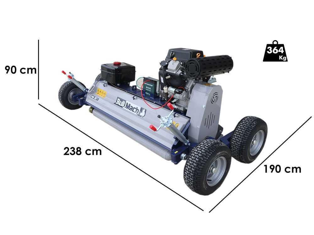 bullmach pan 150 l tondeuse débroussailleuse tractée pour quad loncin lc2v80fd