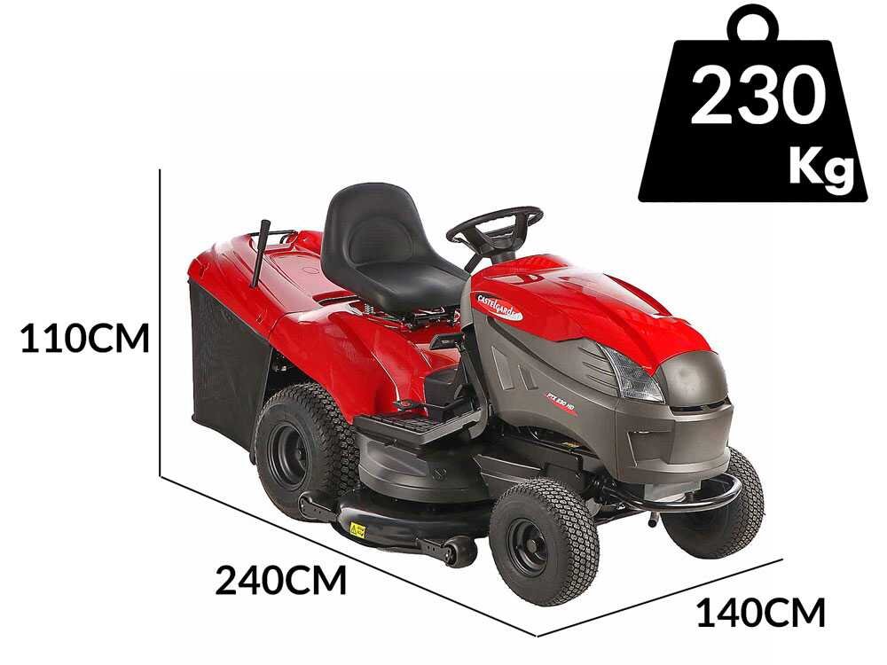 castelgarden ptx 230 hd tracteur tondeuse avec bac de ramassage boîte hydrostatique