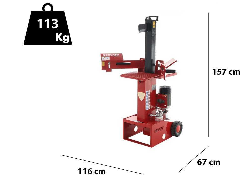 ceccato bull sple10t fendeuse à bois électrique verticale 400v