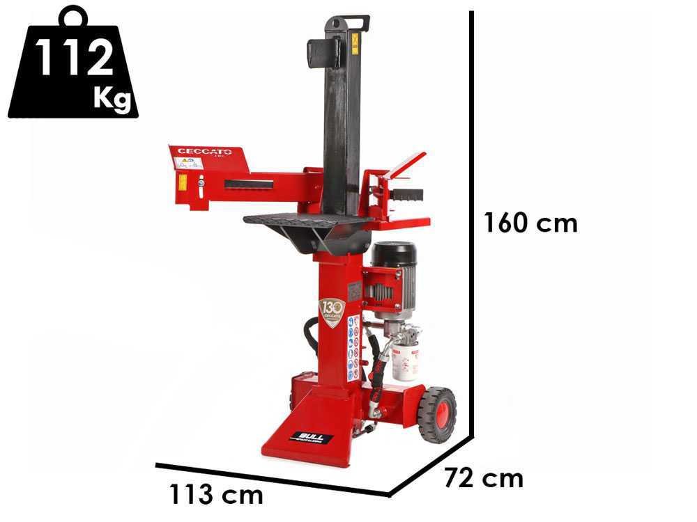 ceccato bull sple6lt fendeuse à bois électrique verticale 400v