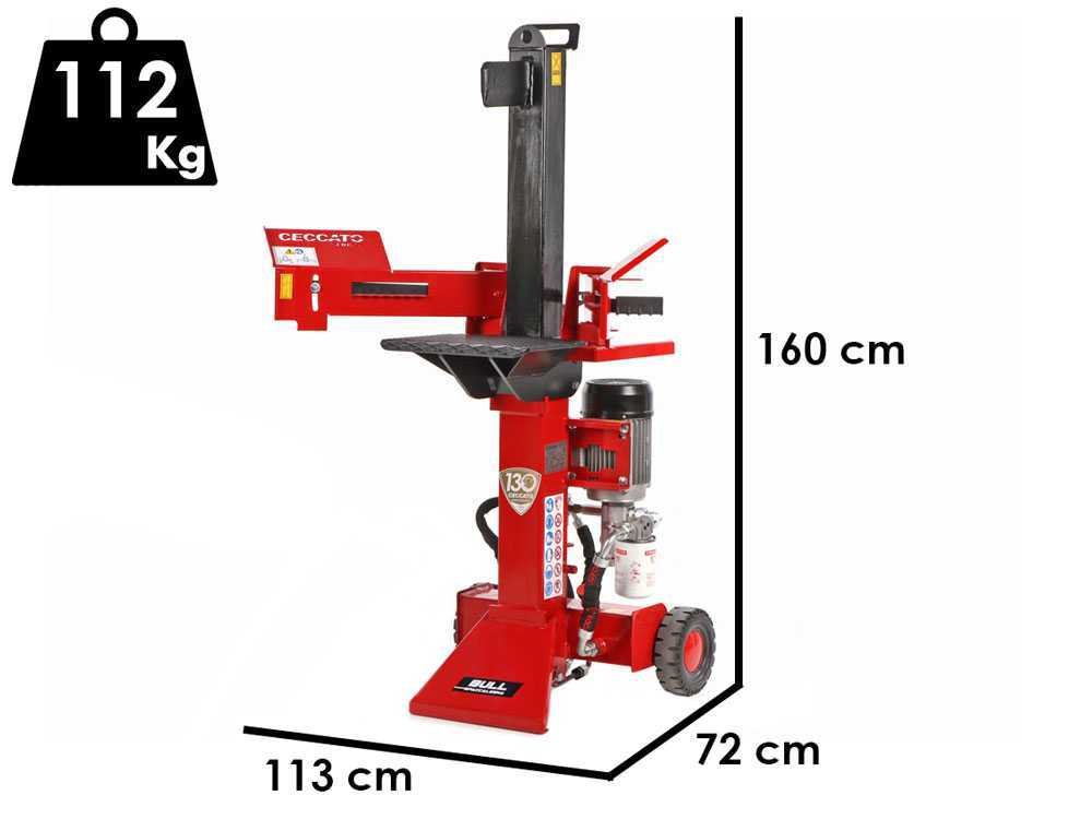 ceccato bull sple8lt fendeuse à bois électrique verticale 400v