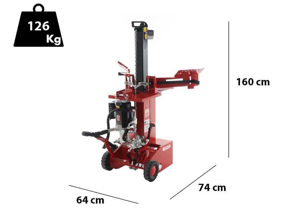 ceccato bull splet10 kombi fendeuse à bois hybride verticale Électrique et à tracteur