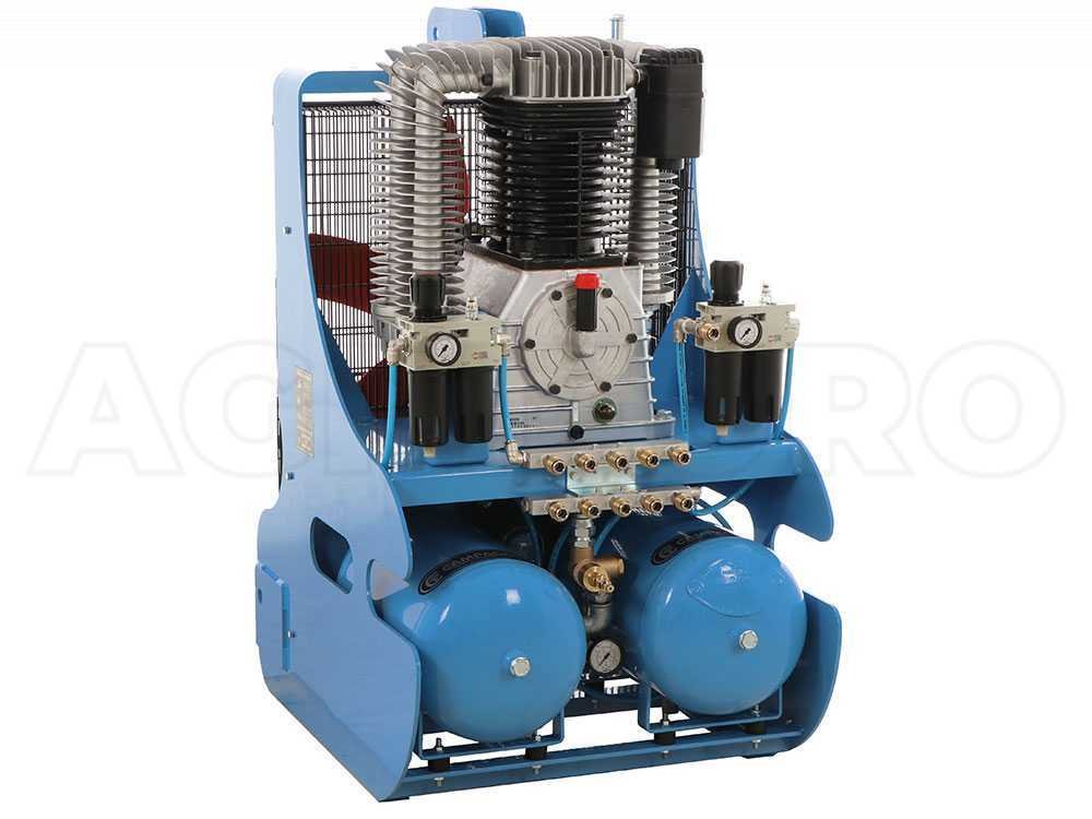 compresseur avec attelage pour tracteur campagnola pto ecoplus 1500 récolte olives et taille