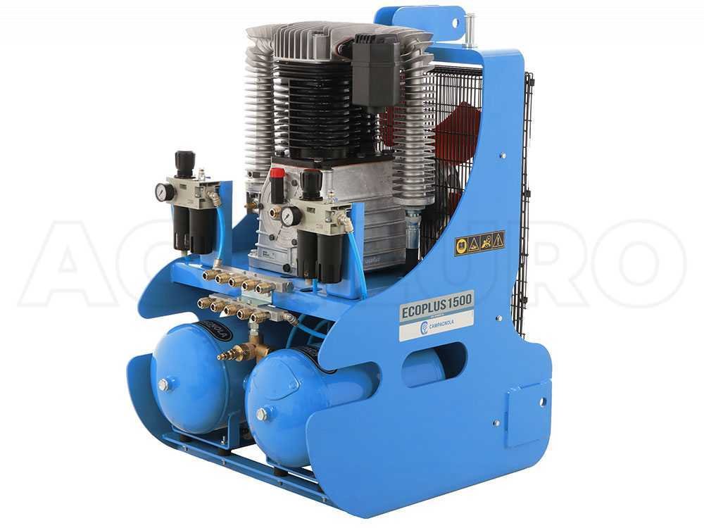 compresseur avec attelage pour tracteur campagnola pto ecoplus 1500 récolte olives et taille