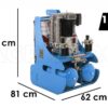 compresseur avec attelage pour tracteur campagnola pto ecoplus 1500 récolte olives et taille