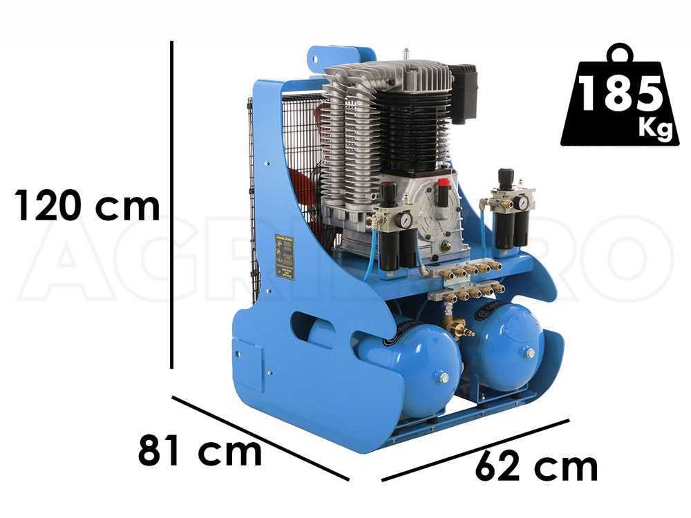 compresseur avec attelage pour tracteur campagnola pto ecoplus 1500 récolte olives et taille
