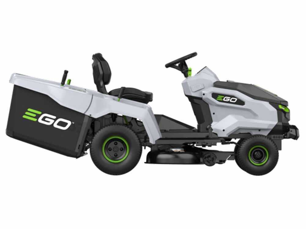 ego tr 3801 e b tracteur tondeuse à batterie avec bac de ramassage 56v 40ah