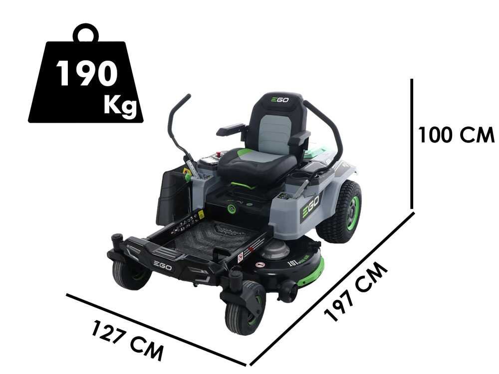 ego zt4201e l z6 tracteur tondeuse à batterie 56v 40ah zéro rayon de braquage