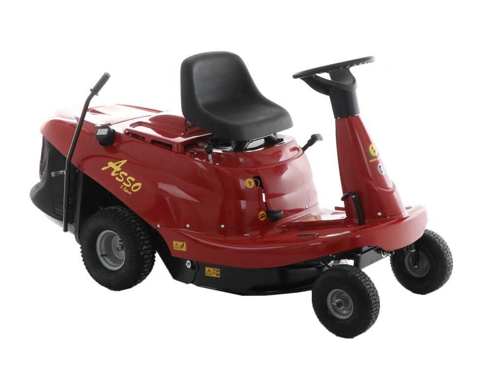 eurosystems asso 67 mini rider tracteur tondeuse rider moteur b&s 21r5 power built 344 cm3 7.7 kw