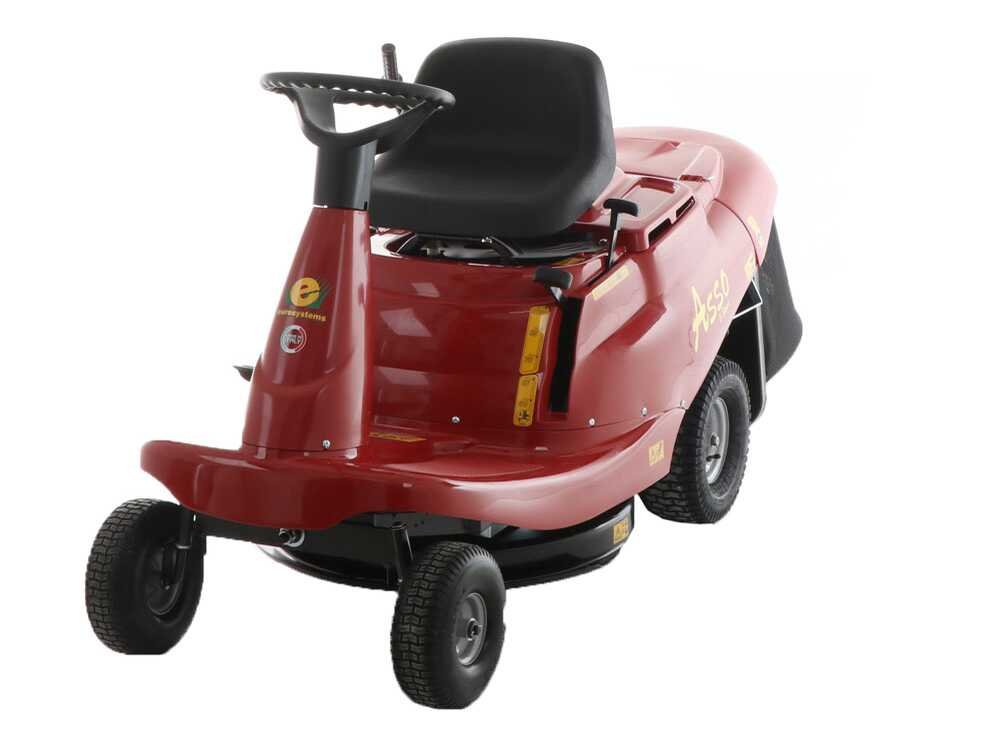 eurosystems asso 67 mini rider tracteur tondeuse rider moteur b&s 21r5 power built 344 cm3 7.7 kw