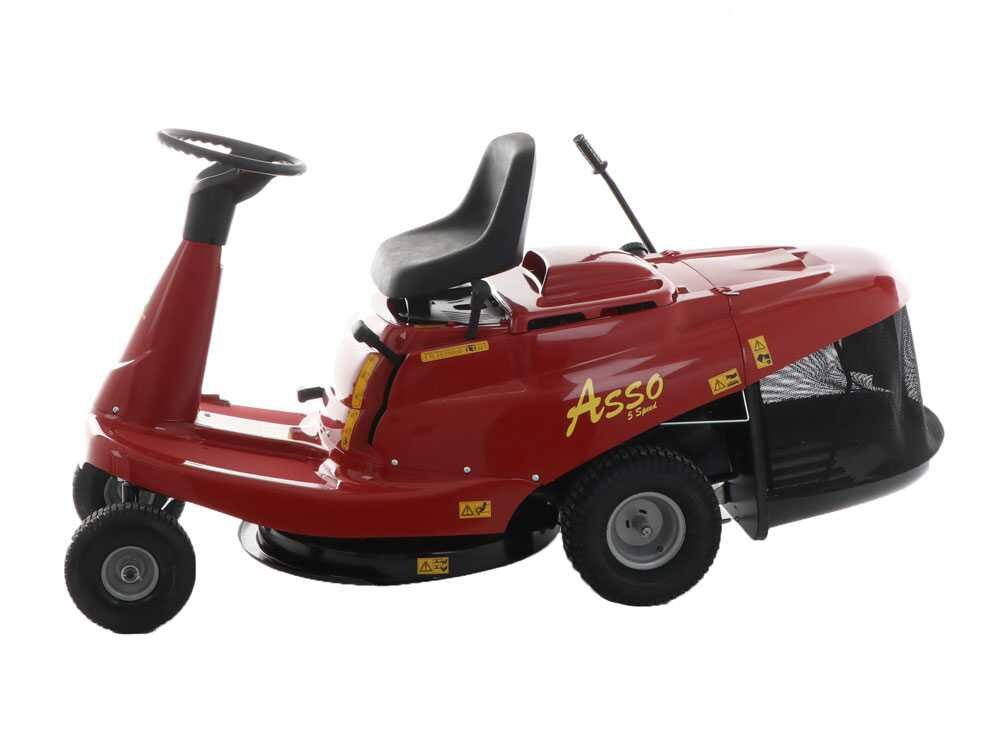 eurosystems asso 67 mini rider tracteur tondeuse rider moteur b&s 21r5 power built 344 cm3 7.7 kw