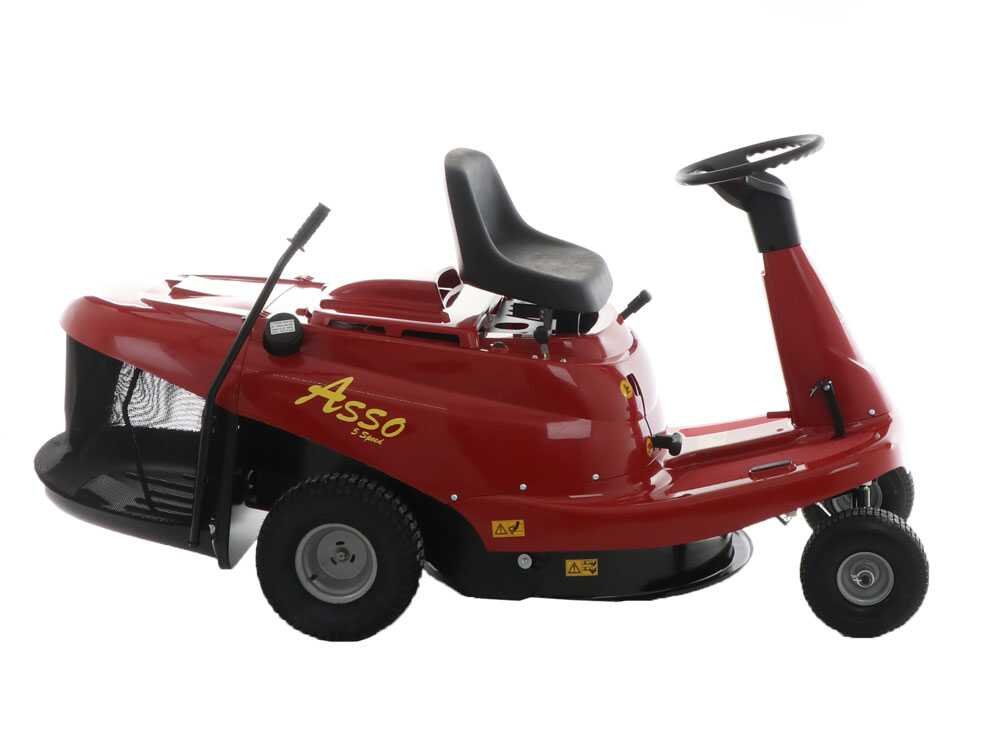 eurosystems asso 67 mini rider tracteur tondeuse rider moteur b&s 21r5 power built 344 cm3 7.7 kw