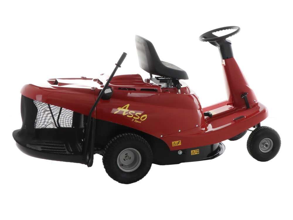 eurosystems asso 67 mini rider tracteur tondeuse rider moteur b&s 21r5 power built 344 cm3 7.7 kw