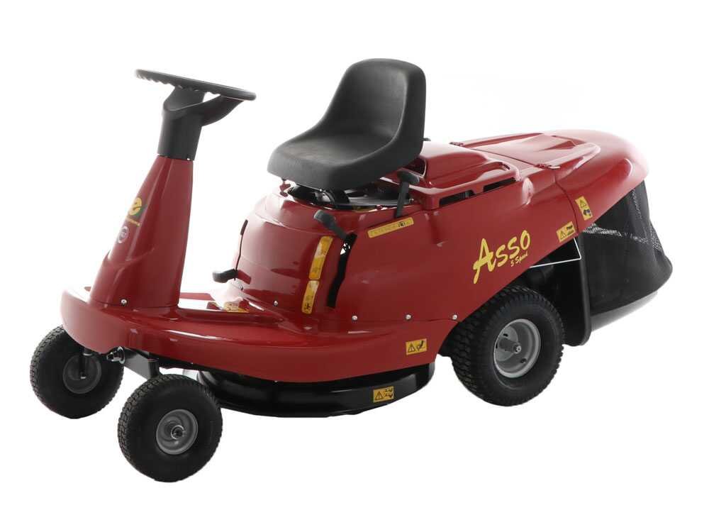 eurosystems asso 67 mini rider tracteur tondeuse rider moteur b&s 21r5 power built 344 cm3 7.7 kw