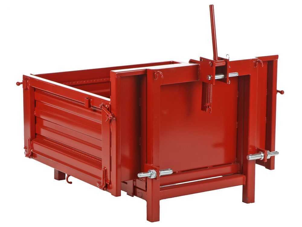 francini p 100 benne de chargement pour tracteur basculante 3 ridelles ouvrables