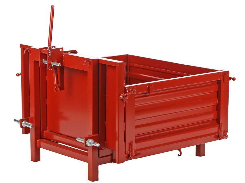 francini p 100 benne de chargement pour tracteur basculante 3 ridelles ouvrables