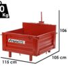 francini p 100 benne de chargement pour tracteur basculante 3 ridelles ouvrables