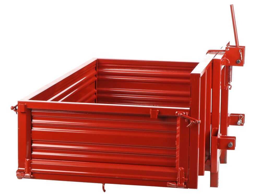 francini p 130 benne de chargement pour tracteur basculante 3 ridelles ouvrables