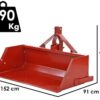 francini pr 150 godet arrière hydraulique pour tracteur de 150 cm capacité de charge 500kg