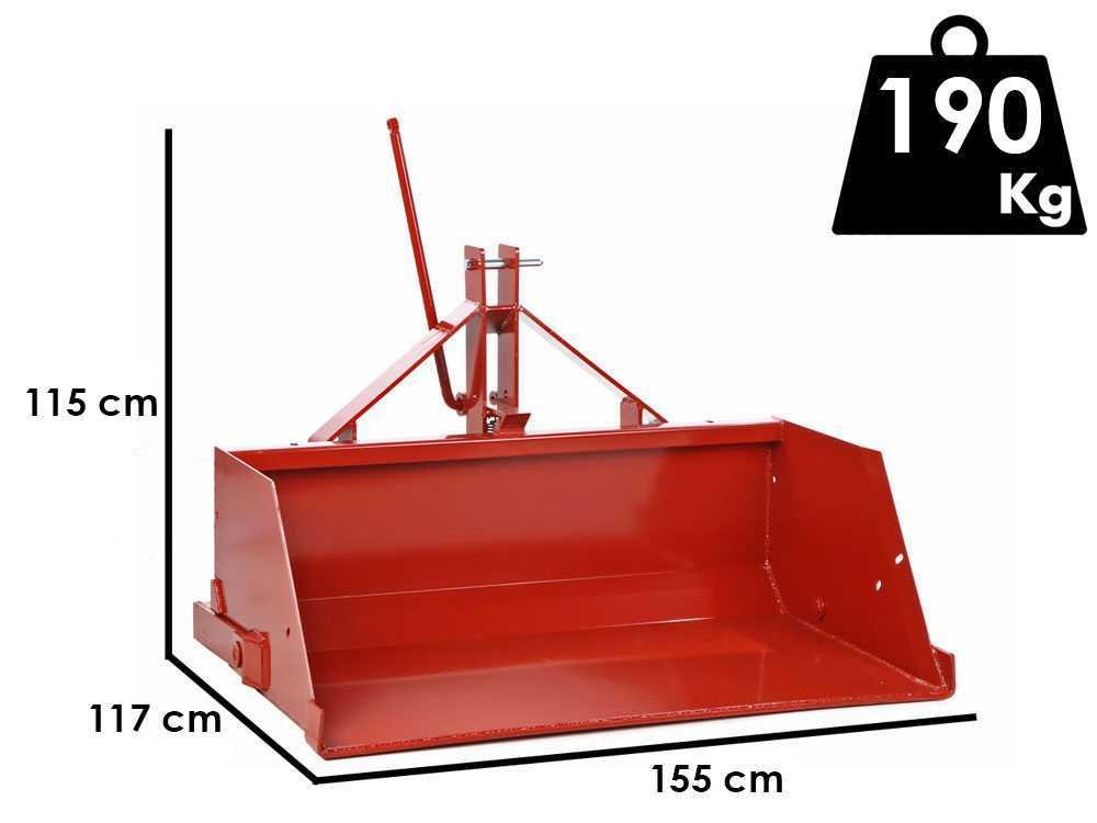 francini pr 150 godet arrière pour tracteur de 150 cm charge 500kg