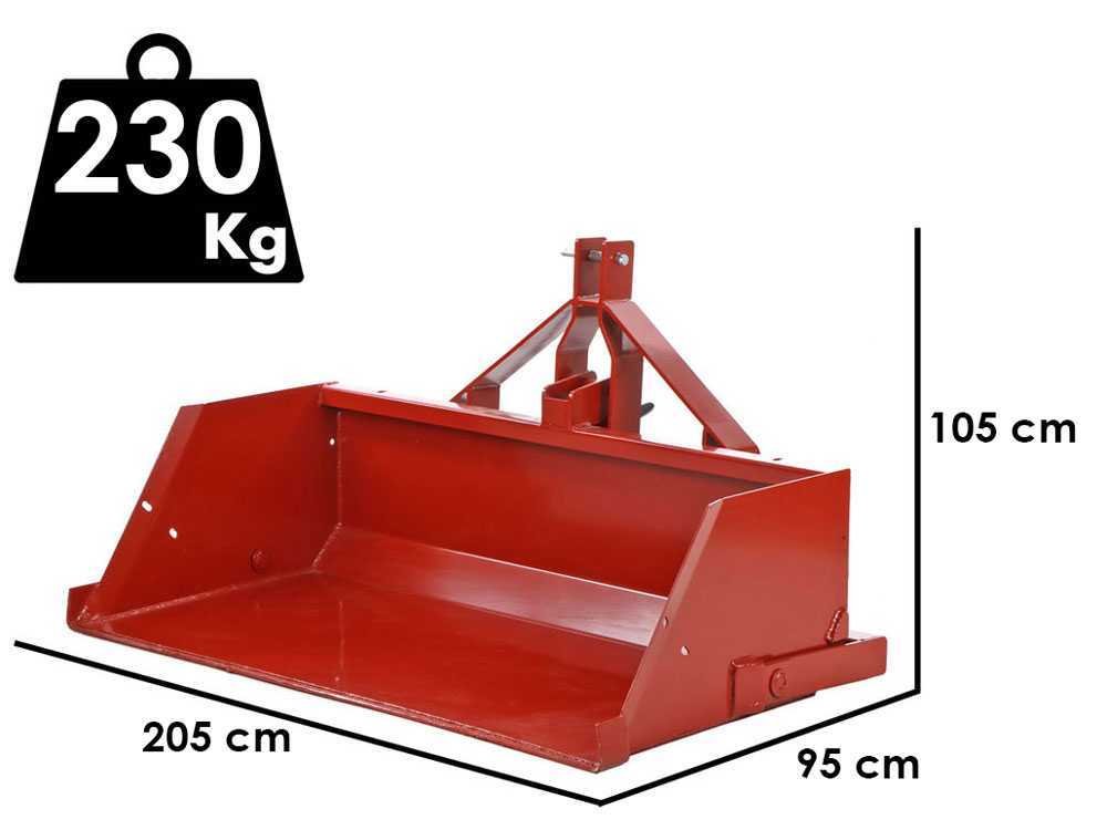 francini pr 200 godet arrière hydraulique pour tracteur de 200 cm capacité 700kg - Machines territoires francini pr 200 godet arrière hydraulique pour tracteur de 200 cm capacité 700kg