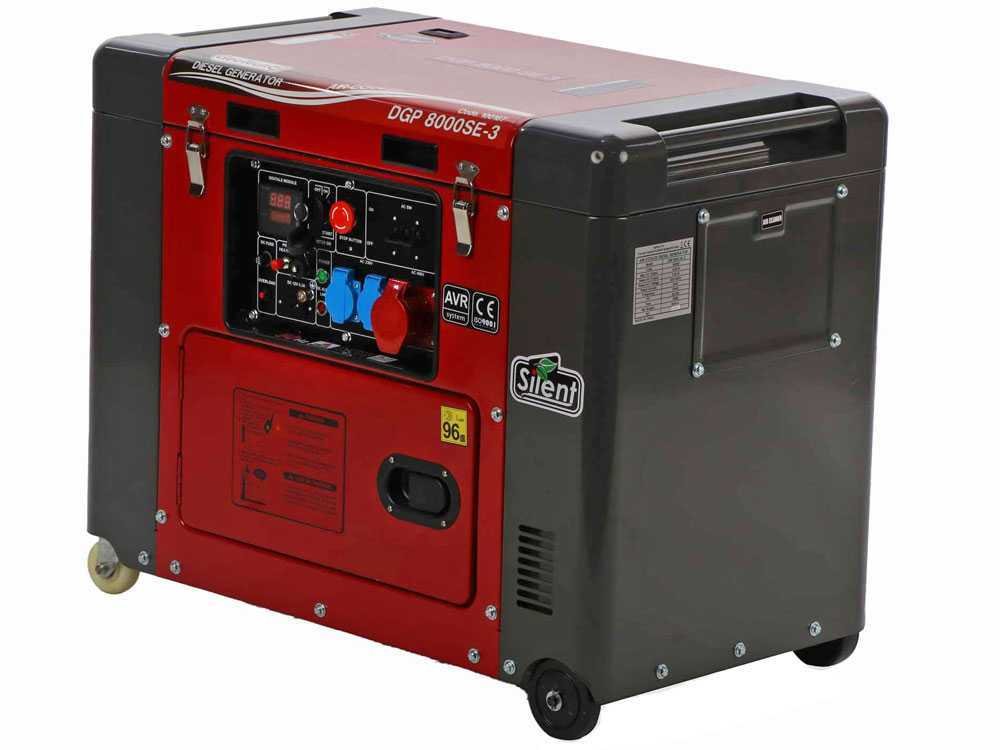 geotech pro dgp8000se 3 groupe électrogène 6 kw triphasé diesel insonorisé dém. électrique