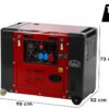 geotech pro dgp8000se 3 groupe électrogène 6 kw triphasé diesel insonorisé dém. électrique