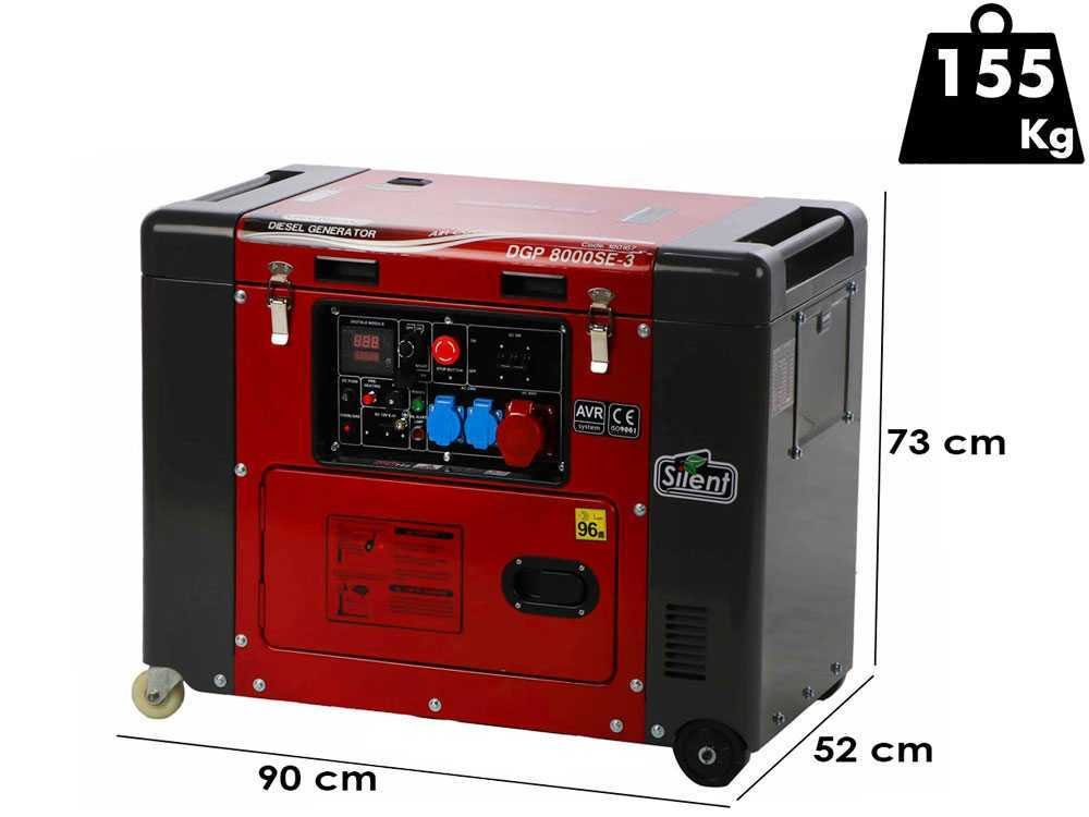 geotech pro dgp8000se 3 groupe électrogène 6 kw triphasé diesel insonorisé dém. électrique