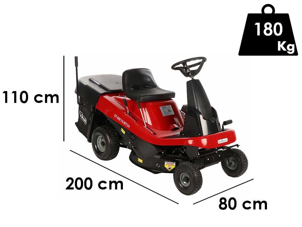 geotech pro gt mr 76 tracteur tondeuse moteur 432 cm3 démarrage électrique