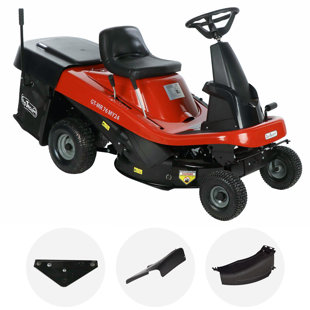 geotech pro gt mr 76 tracteur tondeuse moteur 432 cm3 démarrage électrique