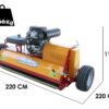 geotech pro gtrb145 tondeuse débroussailleuse pour quad loncin lc2v80fd