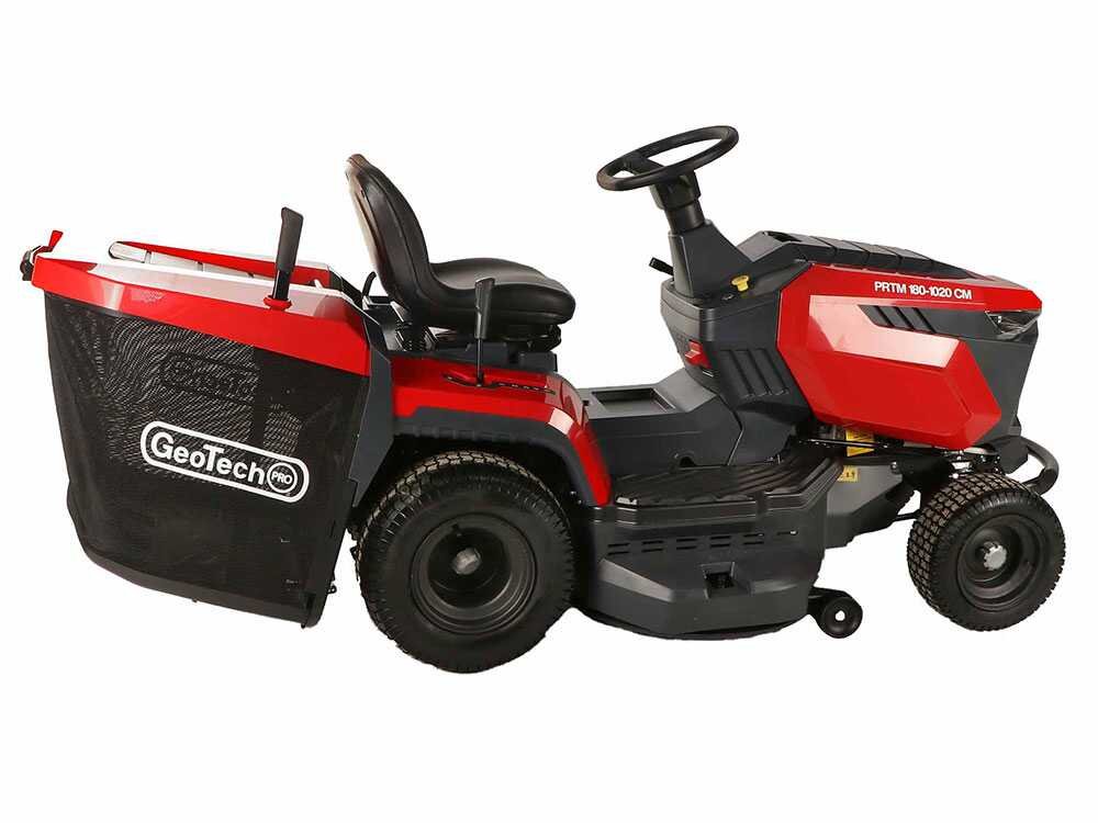 geotech pro prtm 180 1020 cm tracteur tondeuse boîte mécanique bac de ramassage