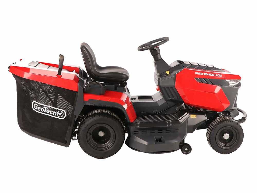 geotech pro prtm 180 1020 h cm tracteur tondeuse transmission hydrostatique bac de ramassage