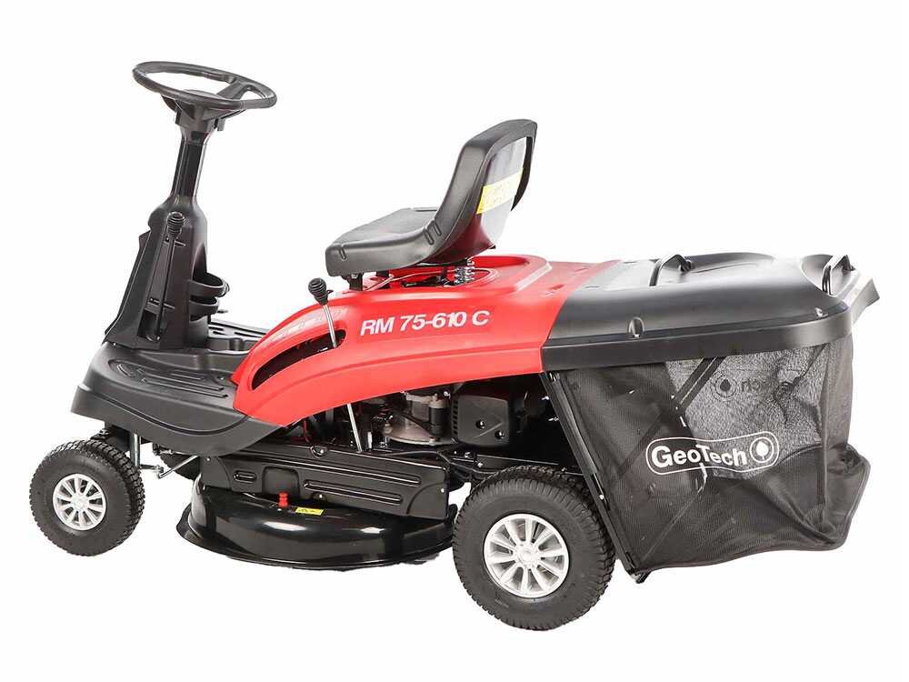 geotech rm 75 610 c tondeuse autoportée mini rider moteur de 224 cm3 démarrage électrique