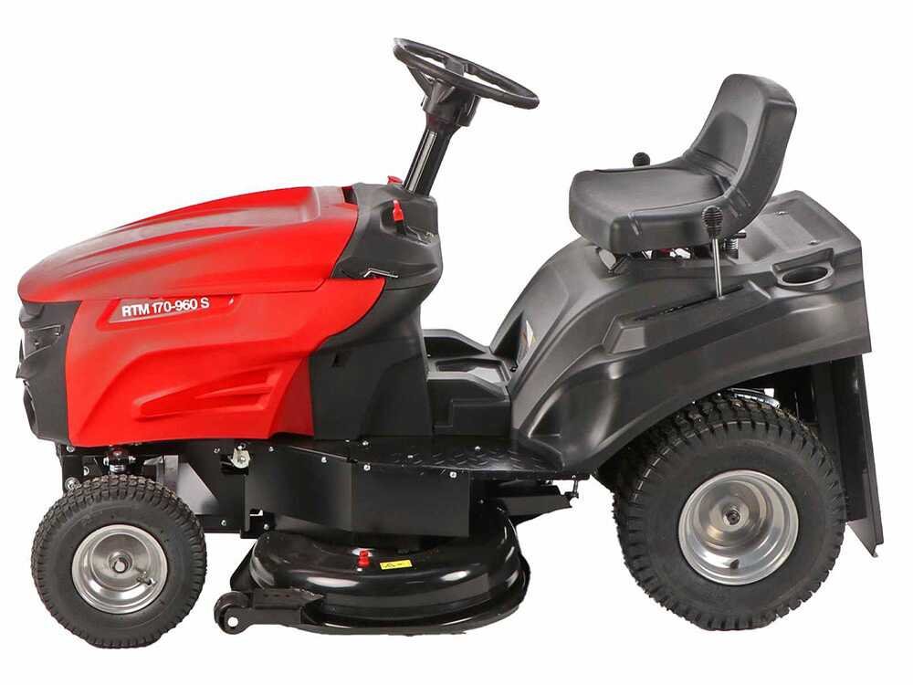 geotech rtm 170 960 s tracteur tondeuse boîte mécanique Éjection latérale