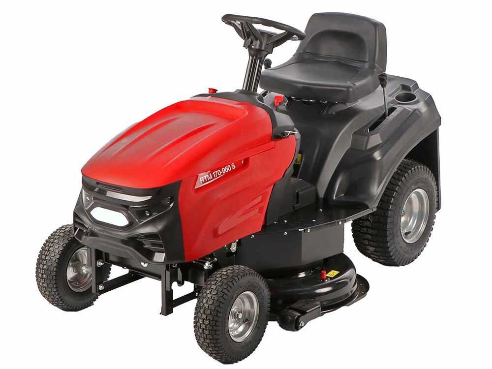geotech rtm 170 960 s tracteur tondeuse boîte mécanique Éjection latérale