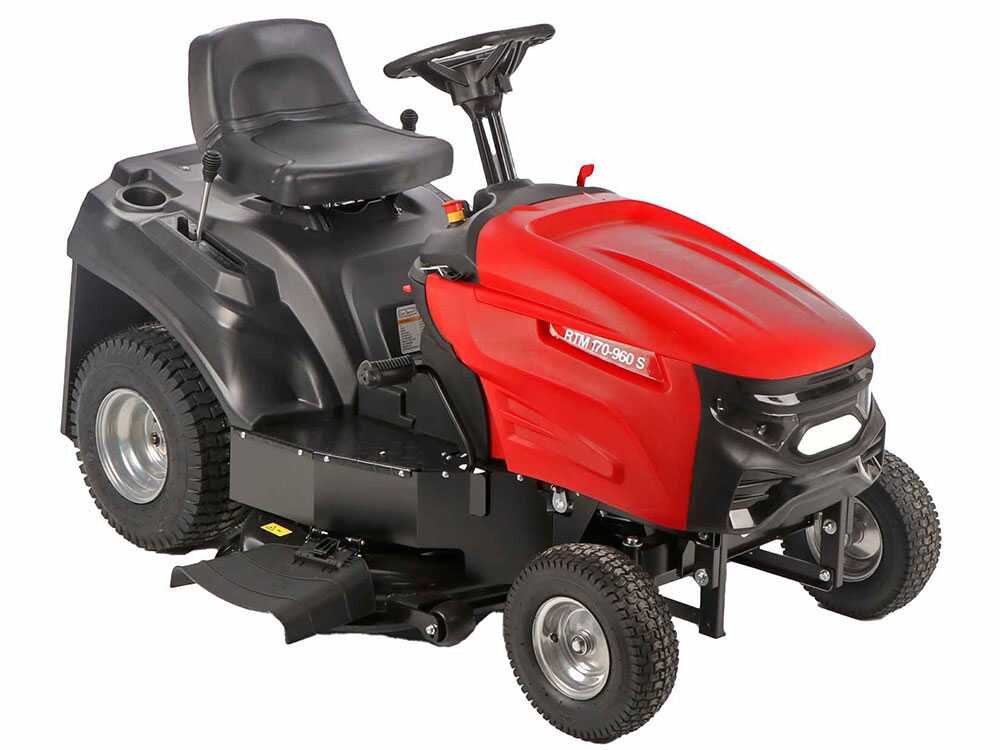 geotech rtm 170 960 s tracteur tondeuse boîte mécanique Éjection latérale