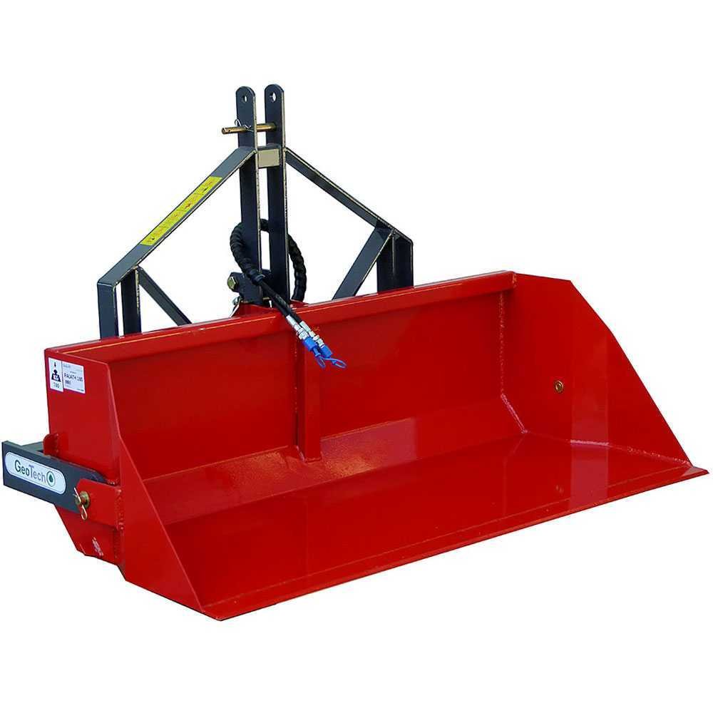 godet agricole hydraulique pour tracteur geotech de 200 cm série lourde charge 700 kg