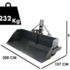 godet arrière hydraulique pour tracteur blackstone b pal h 200 de 200 cm charge 700kg