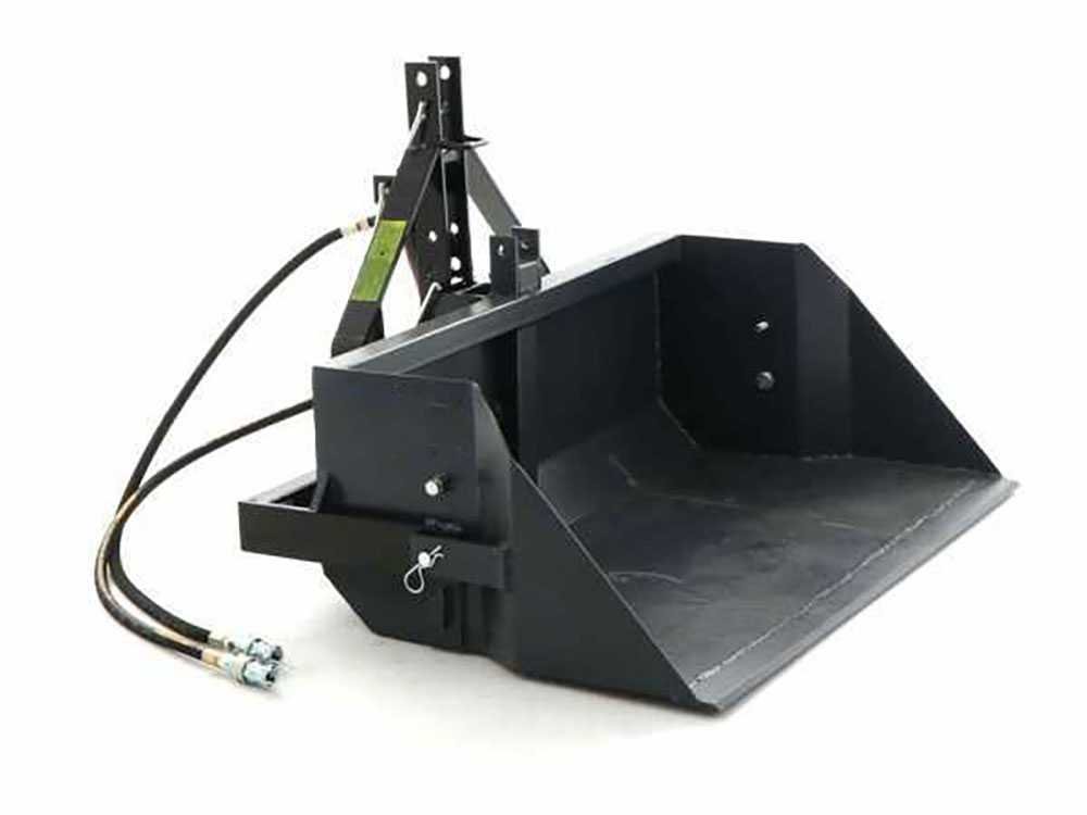 godet arrière hydraulique pour tracteur blackstone b pal h 200 de 200 cm charge 700kg