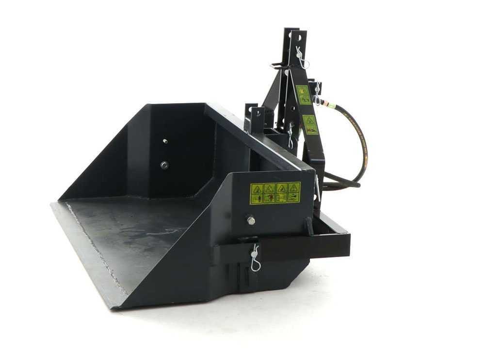 godet arrière hydraulique pour tracteur blackstone b pal h 200 de 200 cm charge 700kg