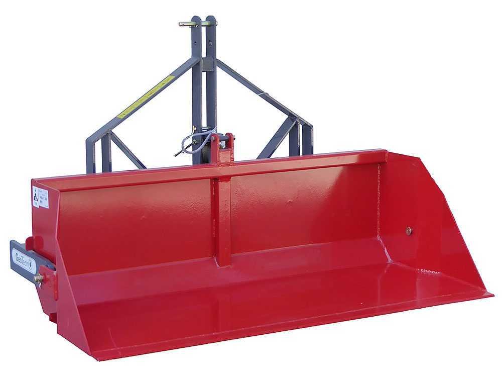 godet postérieur pour tracteur geotech de 180 cm série lourde capacité charge 700 kg - Machines territoires godet postérieur pour tracteur geotech de 180 cm série lourde capacité charge 700 kg