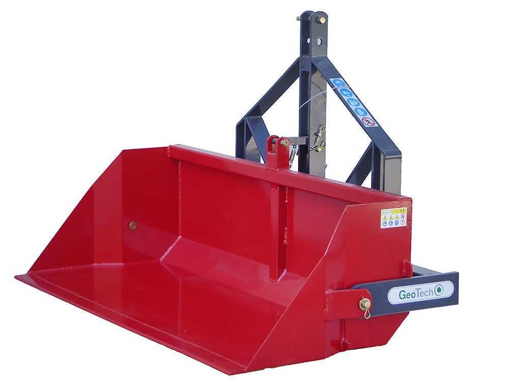 godet postérieur pour tracteur geotech de 180 cm série lourde capacité charge 700 kg - Machines territoires godet postérieur pour tracteur geotech de 180 cm série lourde capacité charge 700 kg