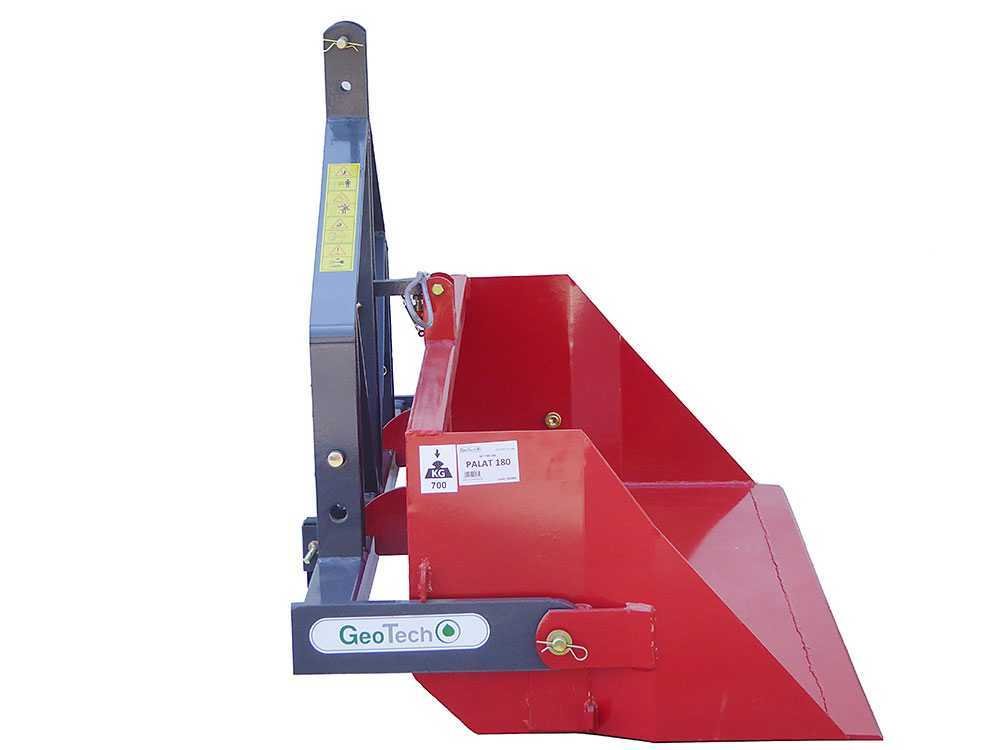 godet postérieur pour tracteur geotech de 180 cm série lourde capacité charge 700 kg - Machines territoires godet postérieur pour tracteur geotech de 180 cm série lourde capacité charge 700 kg